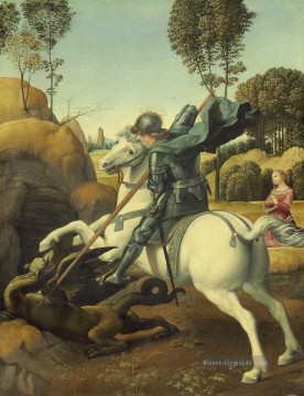Raphael Werke - St George und der Drache Renaissance Meister Raphael